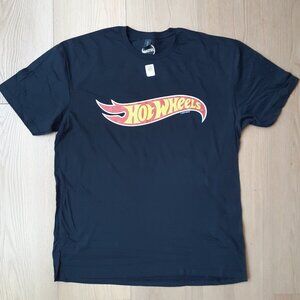 New XL Hot Wheels Logo Black T-Shirt